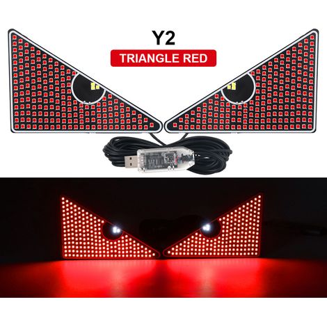 Rote Led-rückleuchte „dämonenauge“ – Usb-signalleuchte Für Lkw Und Fahrzeuge – Dreieckige „großes Auge“-lampe Nach Maß