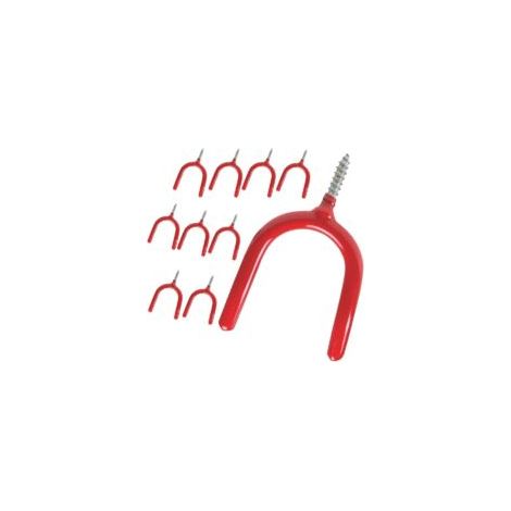 Set Mit 10 Schraubhaken Für Gartengeräte, Schuppen Oder Garagen. Robuste, Multifunktionale Wandhaken Mit Vinylbeschichtung Für Gartengeräte, Schaufeln, Rechen Etc.