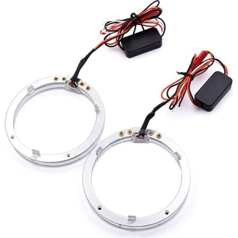 Stück Rote Led-angel-eyes-halo-ringe (tagfahrlicht, Blinker, Nebelscheinwerfer, 110 Mm/4,33 Zoll) Für Autos, Von Debuns