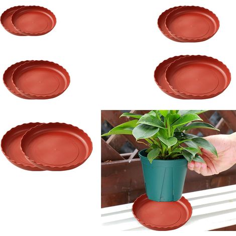 Untersetzer Für Pflanzen – Set Mit 8 Dicken Untersetzern – Rot (außendurchmesser: 19 Cm)