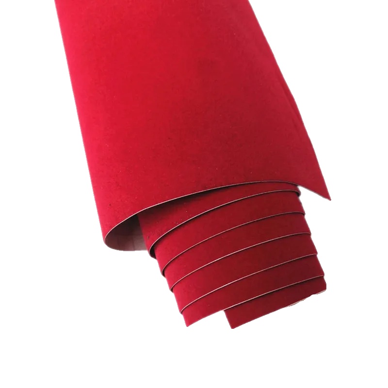 Fahrzeugfolierung, Selbstklebend, Velours-suede-oberfläche, Rot, 50x200cm