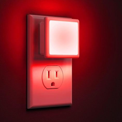 Wandnachtlicht – Automatischer Schalter, Ideal Für Schlafzimmer, Badezimmer, Flure Usw. – 1 Stück, Rotes Licht