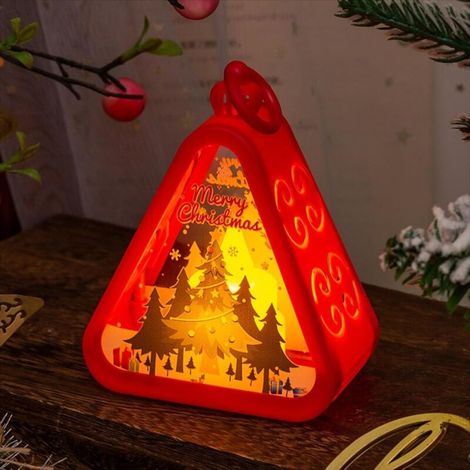 Weihnachtsnachtlicht – Für Nachttisch, Schreibtisch Und Als Weihnachtsdekoration – 1 Stück, Rot