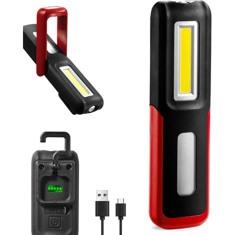 Wiederaufladbare Led-taschenlampe – Magnetische Arbeitsleuchte – Tragbare Reparaturleuchte Für Mechaniker – Kompakt, Zuverlässig Und Extrem Hell