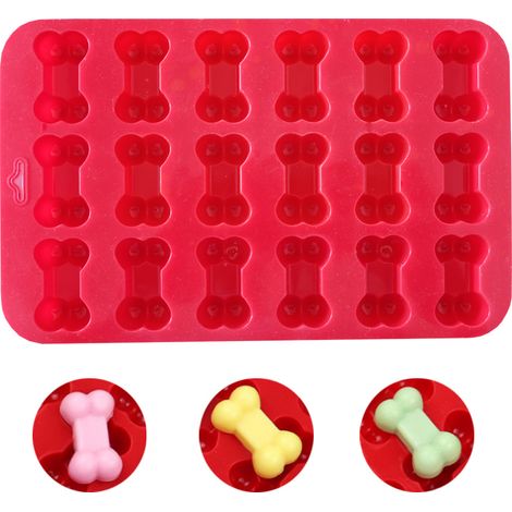Zwei Kuchen-/keksformen Mit 18 Fächern, Geeignet Für Schokolade Und Gebäck, Ofen- Und Kühlschrankfest, Maße 22,9 X 14,4 X 1,4 Cm, Rot Und Lila.