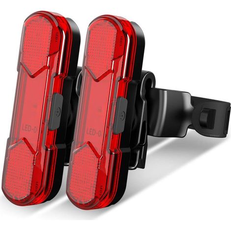 Zweiteiliges Fahrradrücklicht – Usb-aufladbares Led-rücklicht – 4 Leuchtmodi – Wasserdichtes Blinklicht Für Alle Fahrräder Und Für Sicheres Fahren Bei Nacht