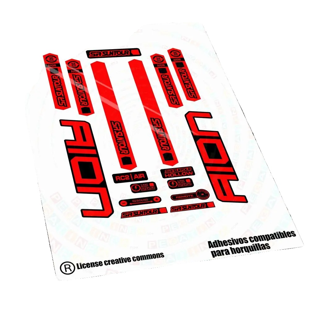 Aufkleber, Hochwertiges Vinyl, Individuelles Fahrraddesign, Rotes Fluor