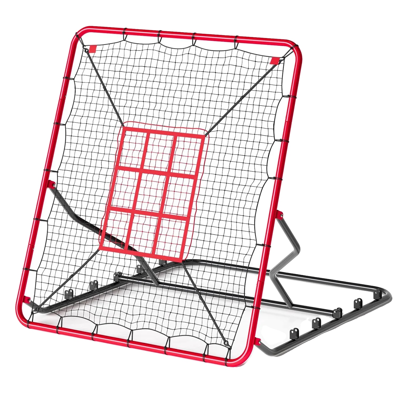 Rebound-netz, Verstellbare Winkel, Strapazierfähige Bungee-seile, Uv-beständiges Netz, Stabiler Sockel Mit Erdnägeln, Geeignet Für Mehrere Sportarten