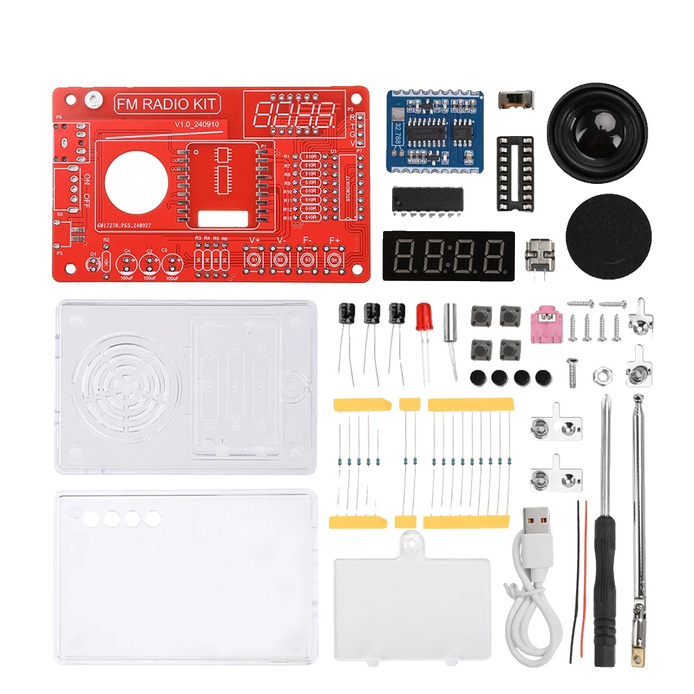 Radio-elektronik-kit, Einstellbare Frequenz 87-108mhz, Diy-lötprojekt, Mit Etui