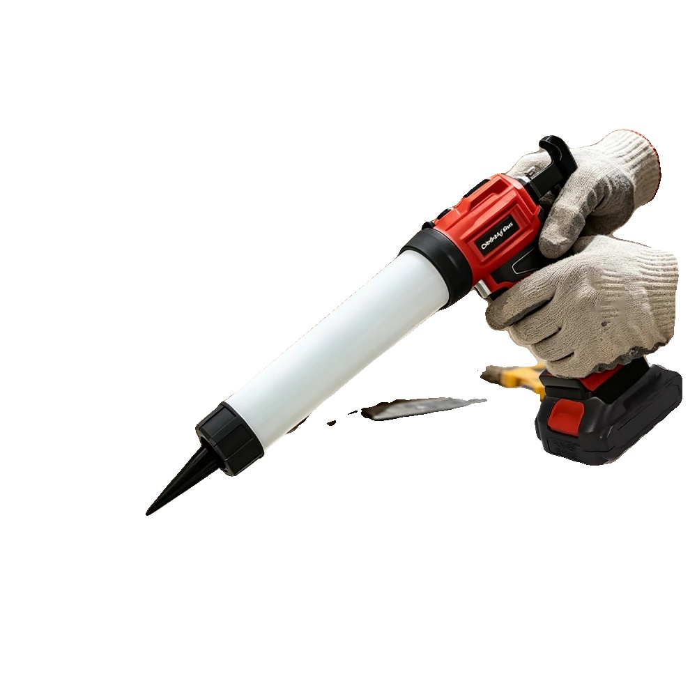 Akku-dichtgun, Langlebiger Kunststoff, 380mm X 150mm X 95mm, Geeignet Für 600ml Dichtstoffe, 4 Einstellbare Geschwindigkeiten, Automatisches