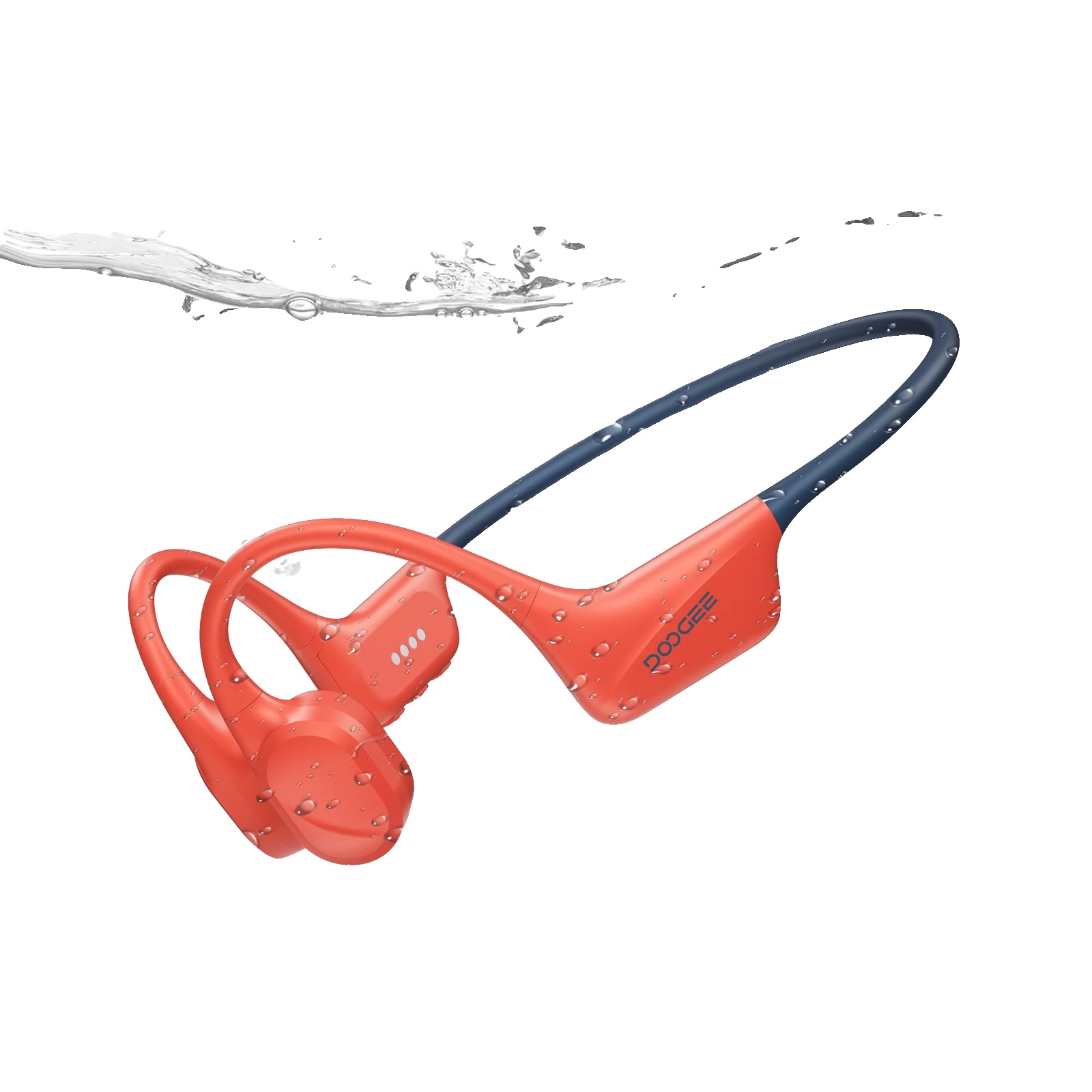 Knochenleitungs-kopfhörer, Wasserdicht, Bluetooth-konnektivität, Rot