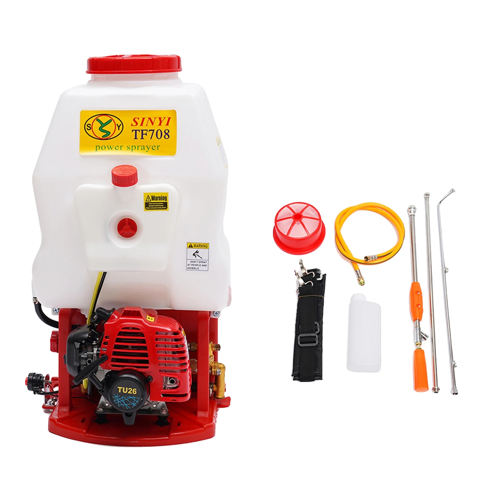 Rucksack-spritze, Zweitaktmotor, 20l Kapazität, Rot