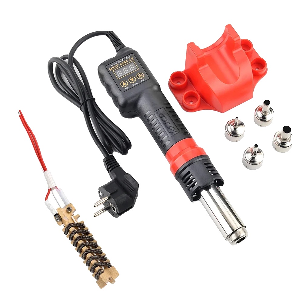 Heißluftgebläse, Temperaturverstellbar, Lcd-display, 8208 Kit2, 750w Eu 220v