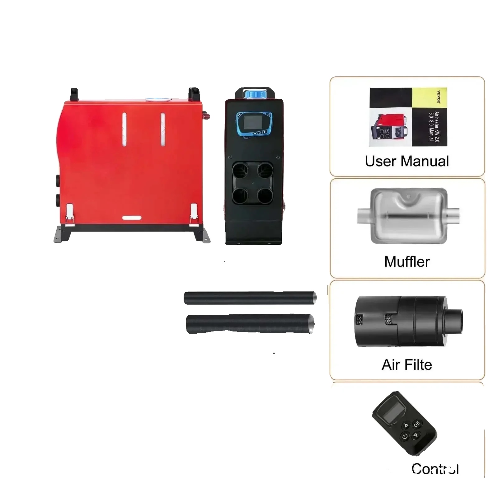 Diesel-luftheizer, 8kw Leistung, Kompatibel Mit Diesel-fahrzeugen, 5kw Blaue Lcd 4 Löcher