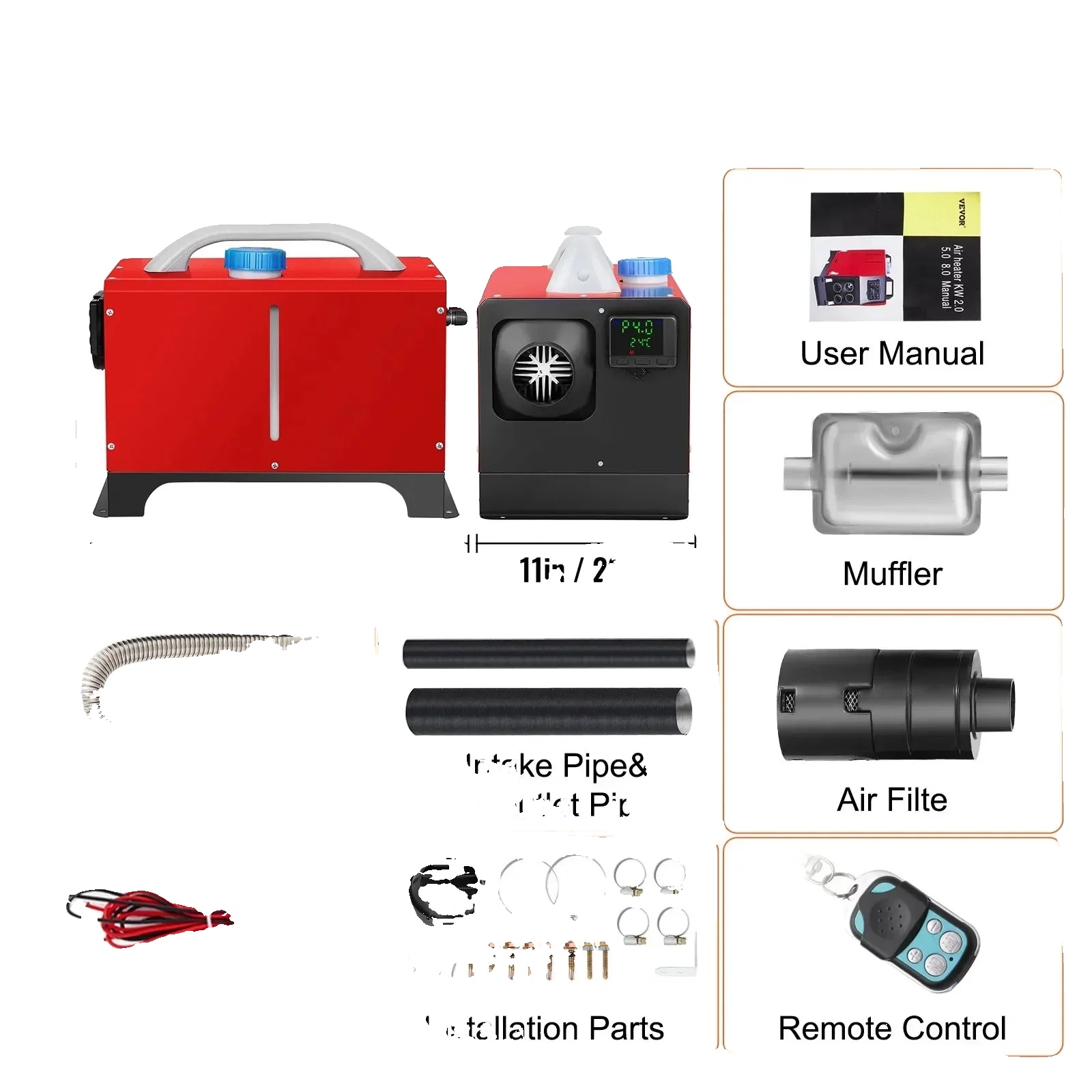 Diesel-luftheizer, 8kw Leistung, Kompatibel Mit Diesel-fahrzeugen, 8kw Lcd Schalter-1