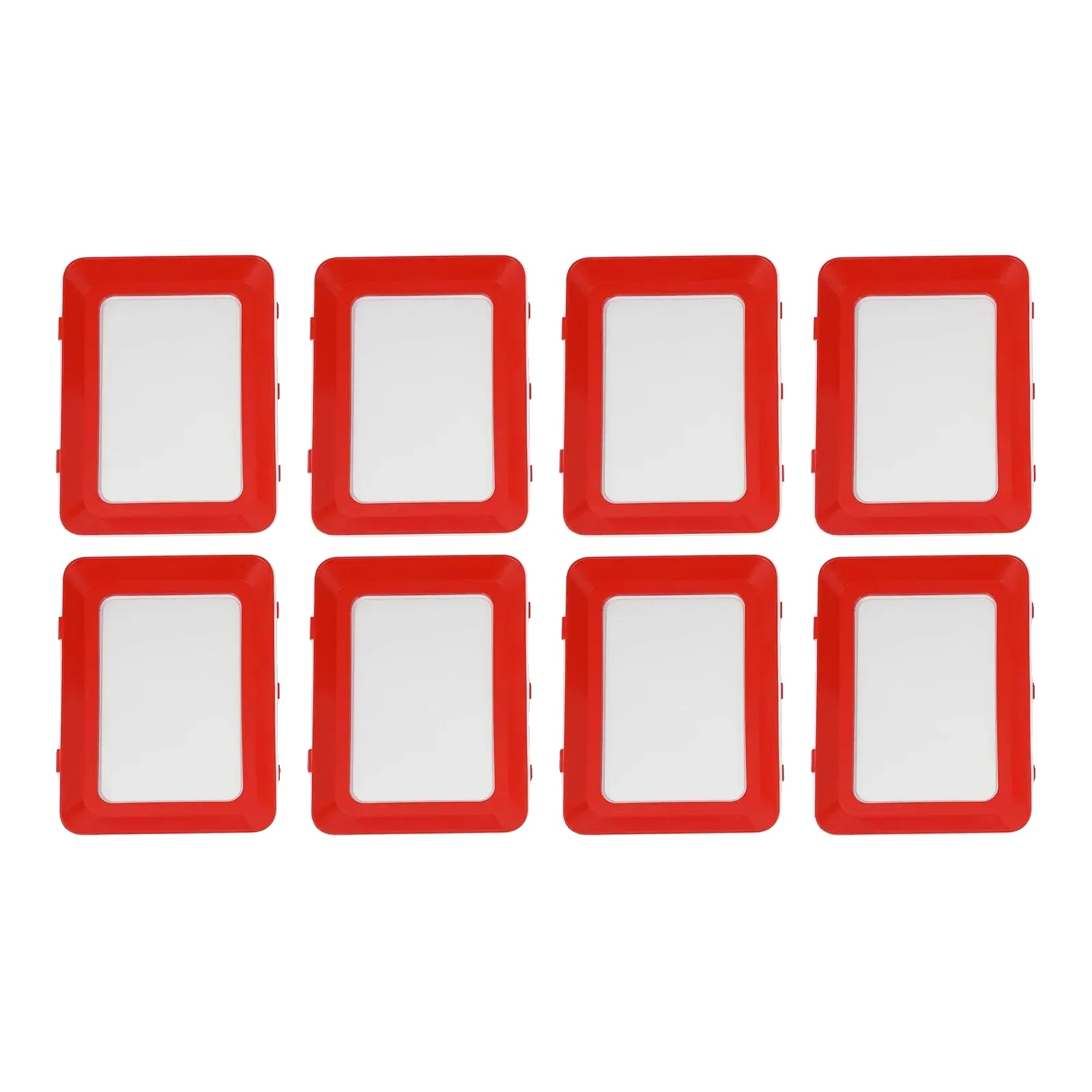 Lebensmittelaufbewahrungstablett, Stapelbare Organisation, 8-teiliges Set, Rot
