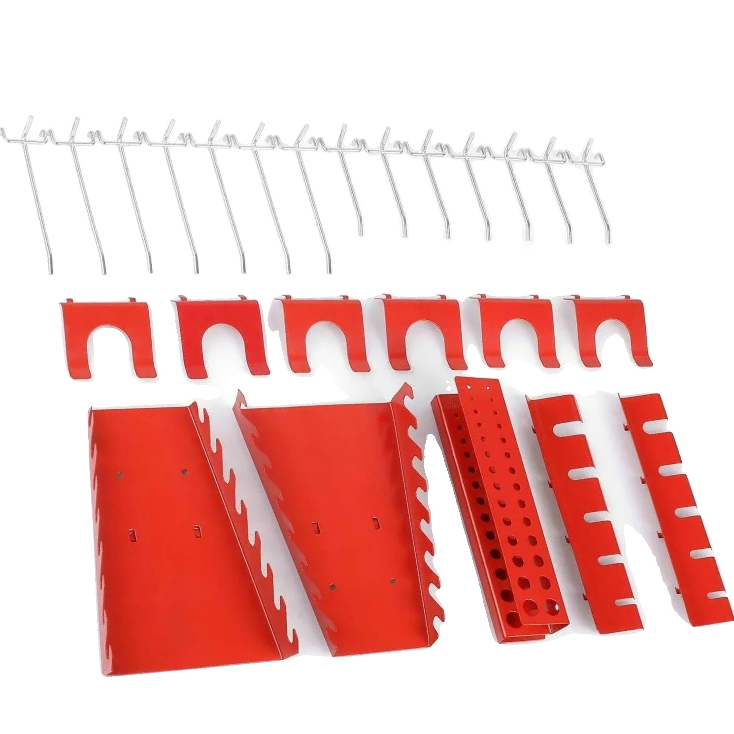 Metallhaken-set, 25 Teile, Aus Hochlegiertem Stahl, Kompatibel Mit Euro-lochwand, Hakenlängen Von 12,5 Cm Und 9 Cm, Ideal Zur Werkzeugorganisation