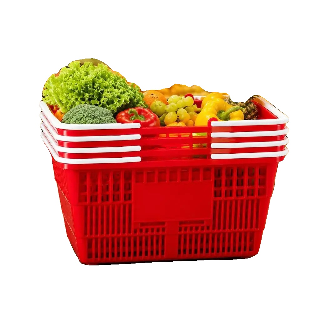 Einkaufswagen, Große Kapazität, Stapelbares Design, Rot