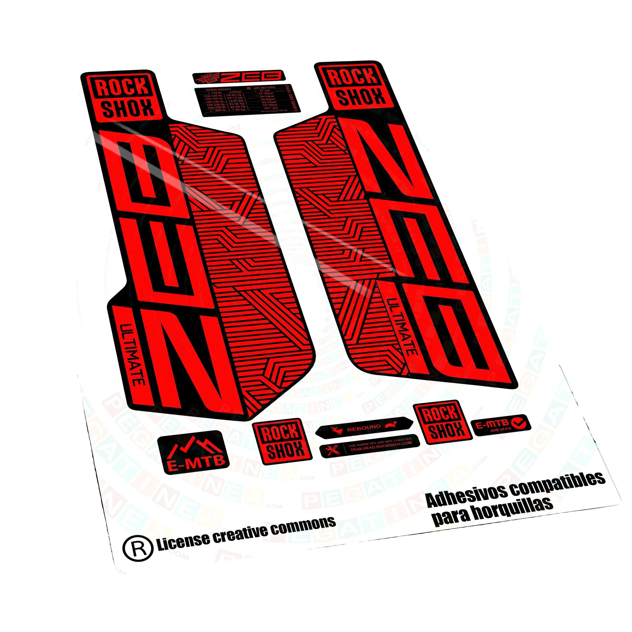 Aufkleber, Hochwertiger Druck, Anpassbare Farben, Rotes Fluor