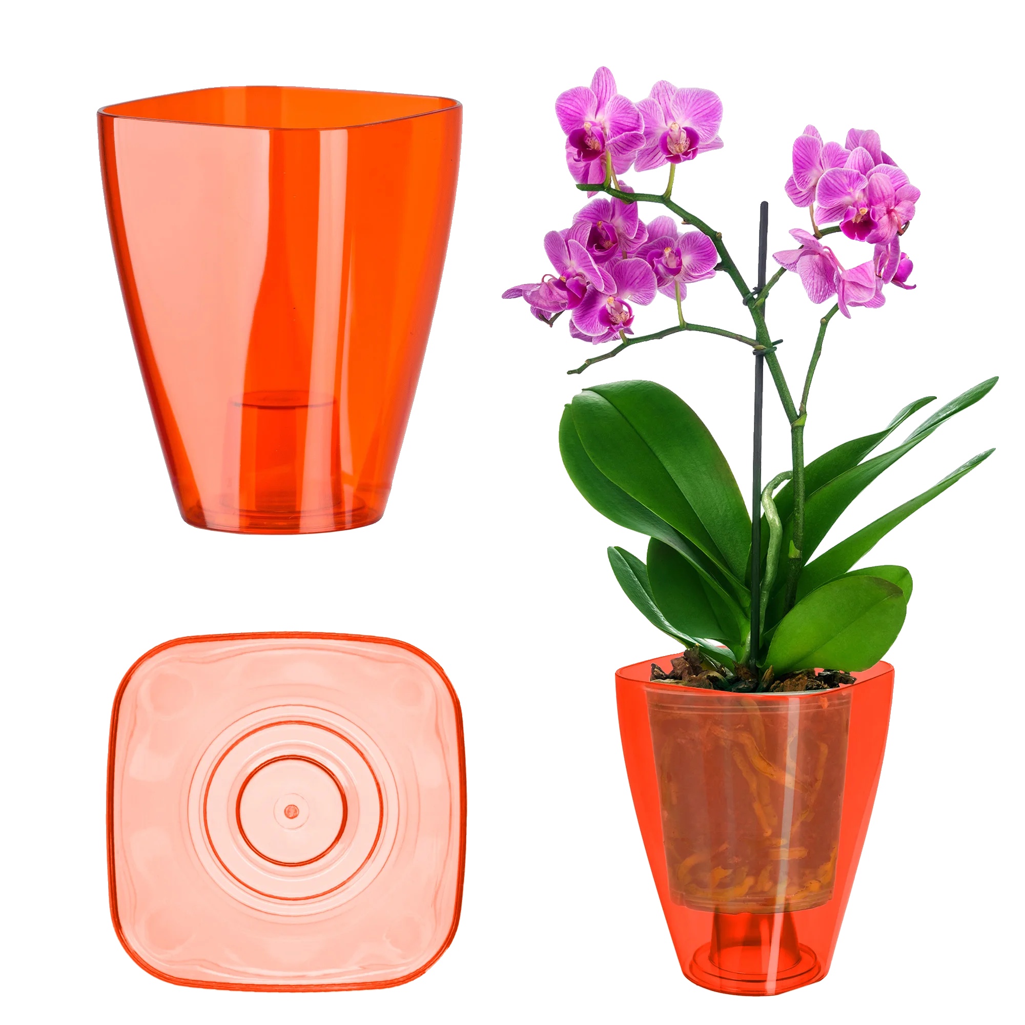 Blumentopfdeckel, Elegantes Design, Universelle Kompatibilität, Rot, Klein