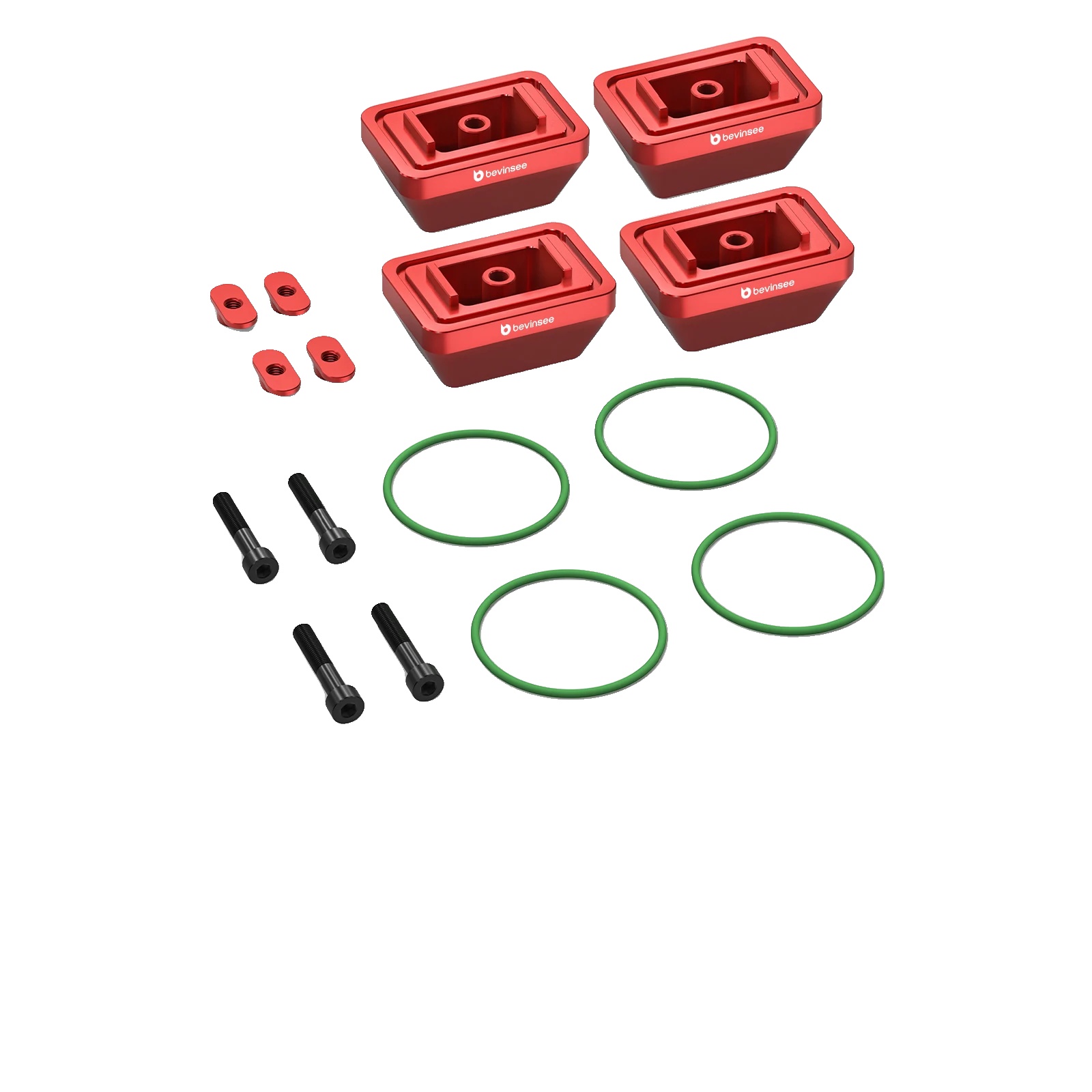 Jack Pad, Billet-aluminium, Cnc-bearbeitet, Rot