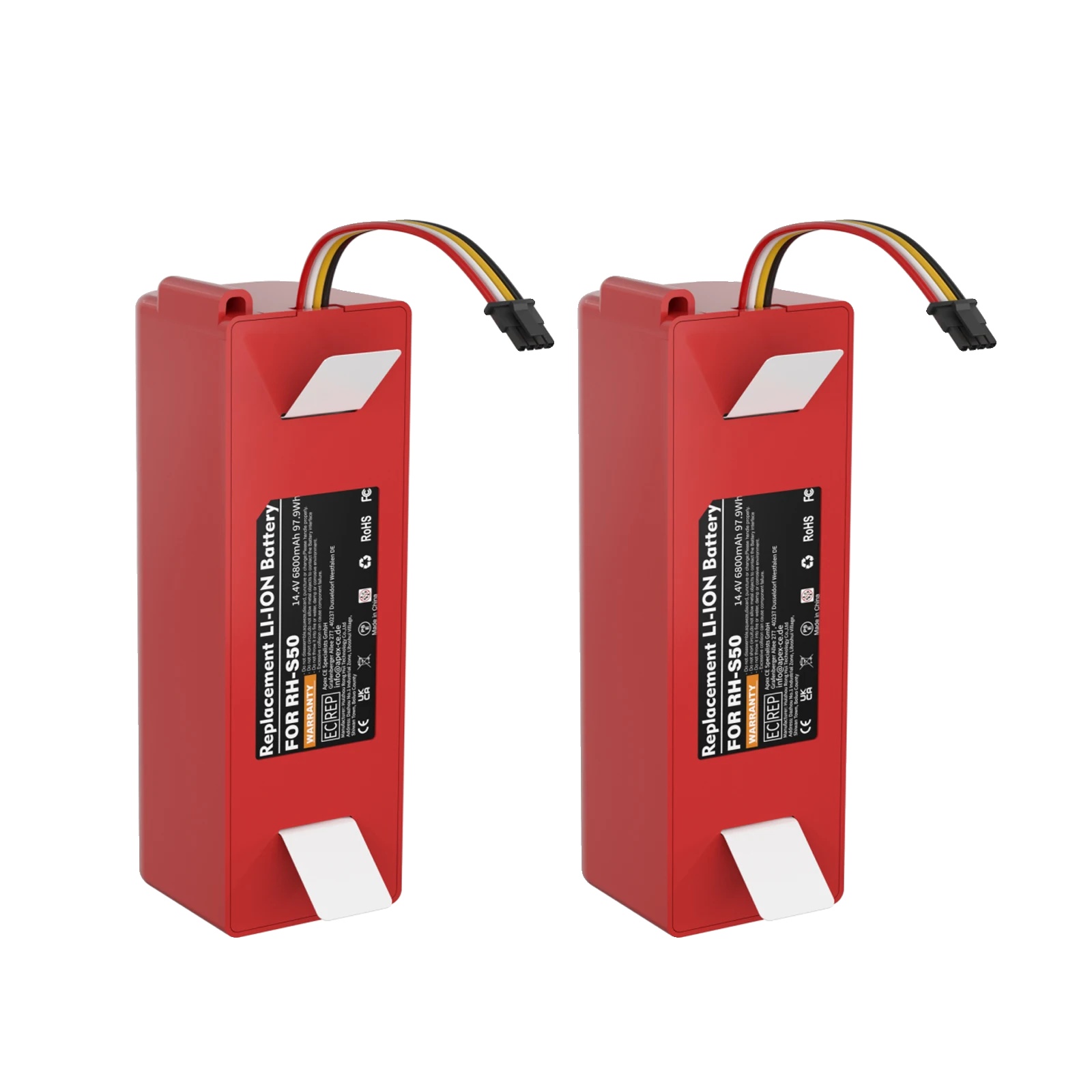 Staubsaugerbatterie, 6800mah Kapazität, Kompatibel Mit Beliebten Robotern, 2bat, 14,4 V-b