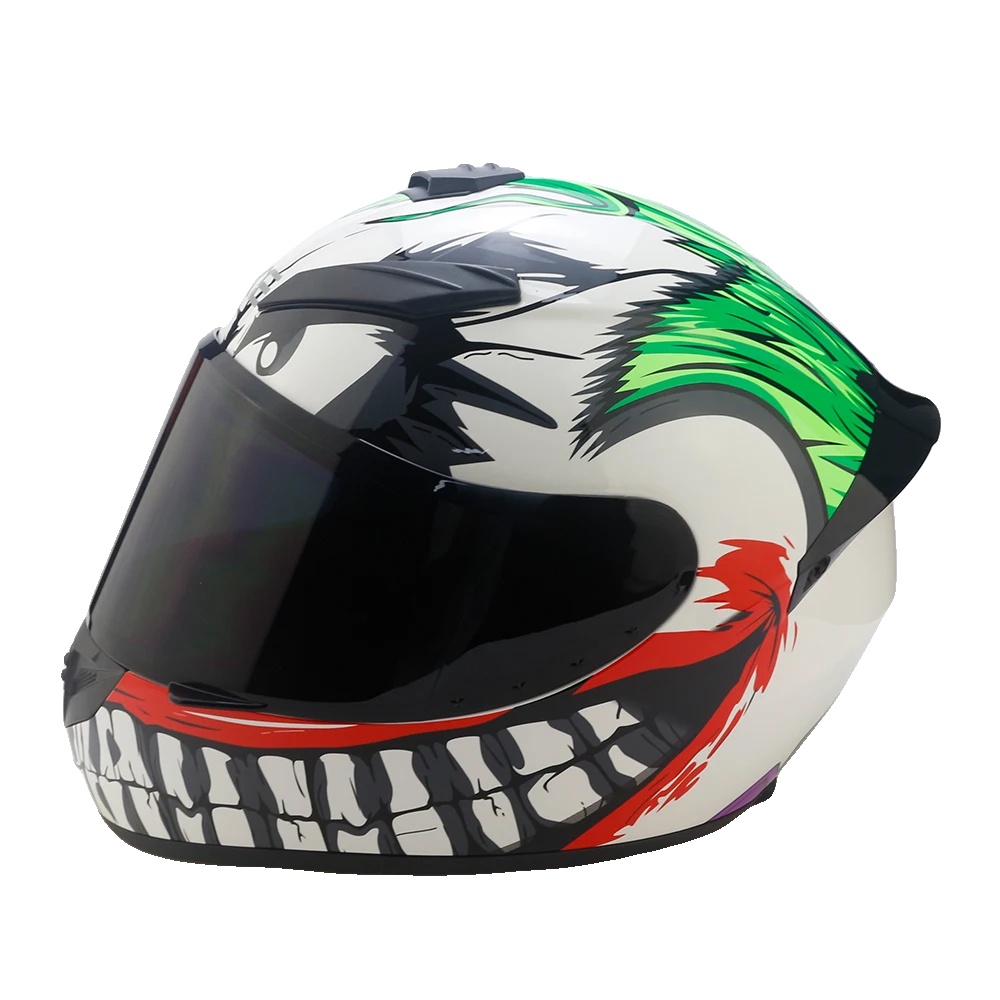 Vollgesichts-motorradhelm, Dot-zertifiziert, Verstellbare Passform, Rot-a, L