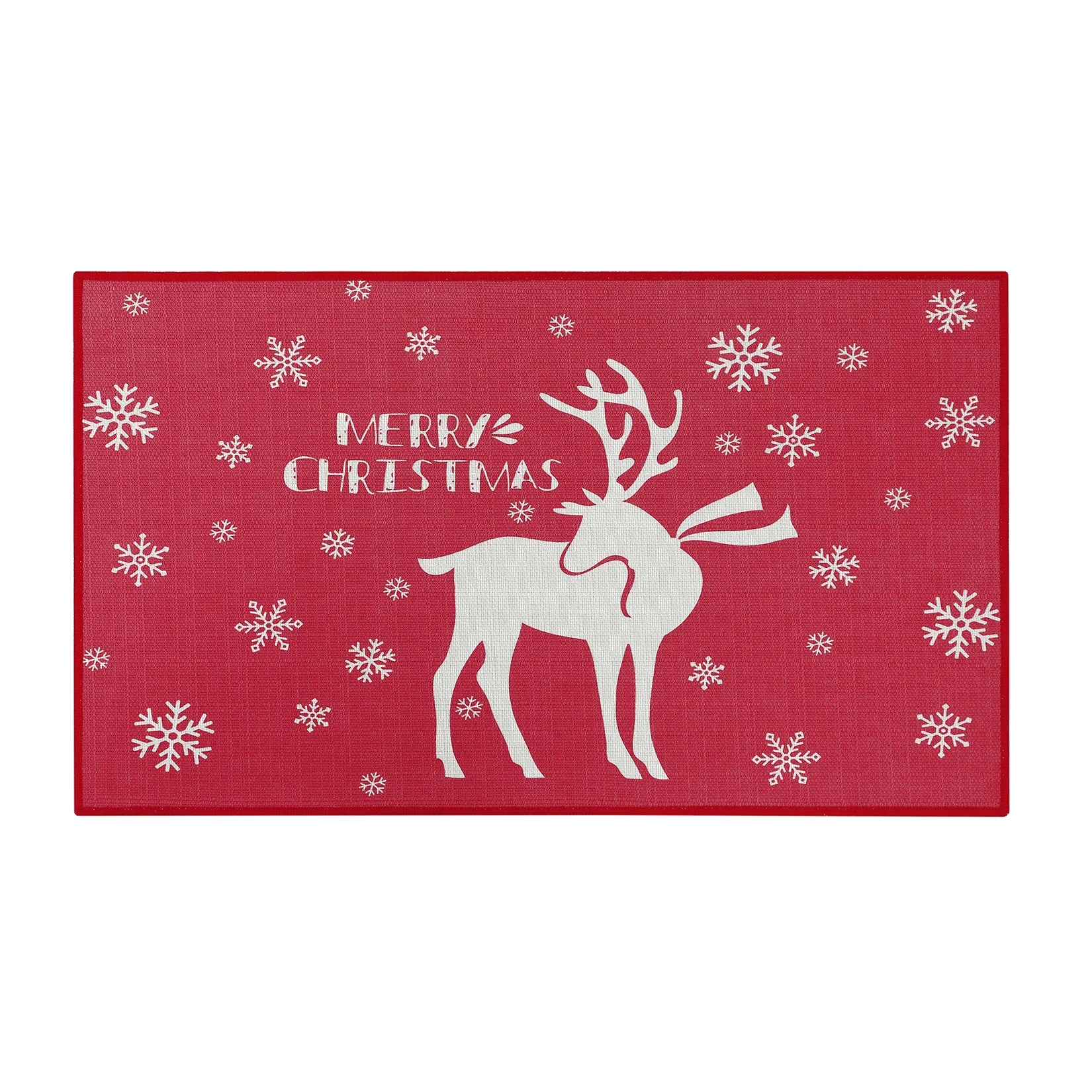 Fußmatte, Weihnachtsmotiv, Innen- Und Außenbereich, Rot, 50cmx80cm