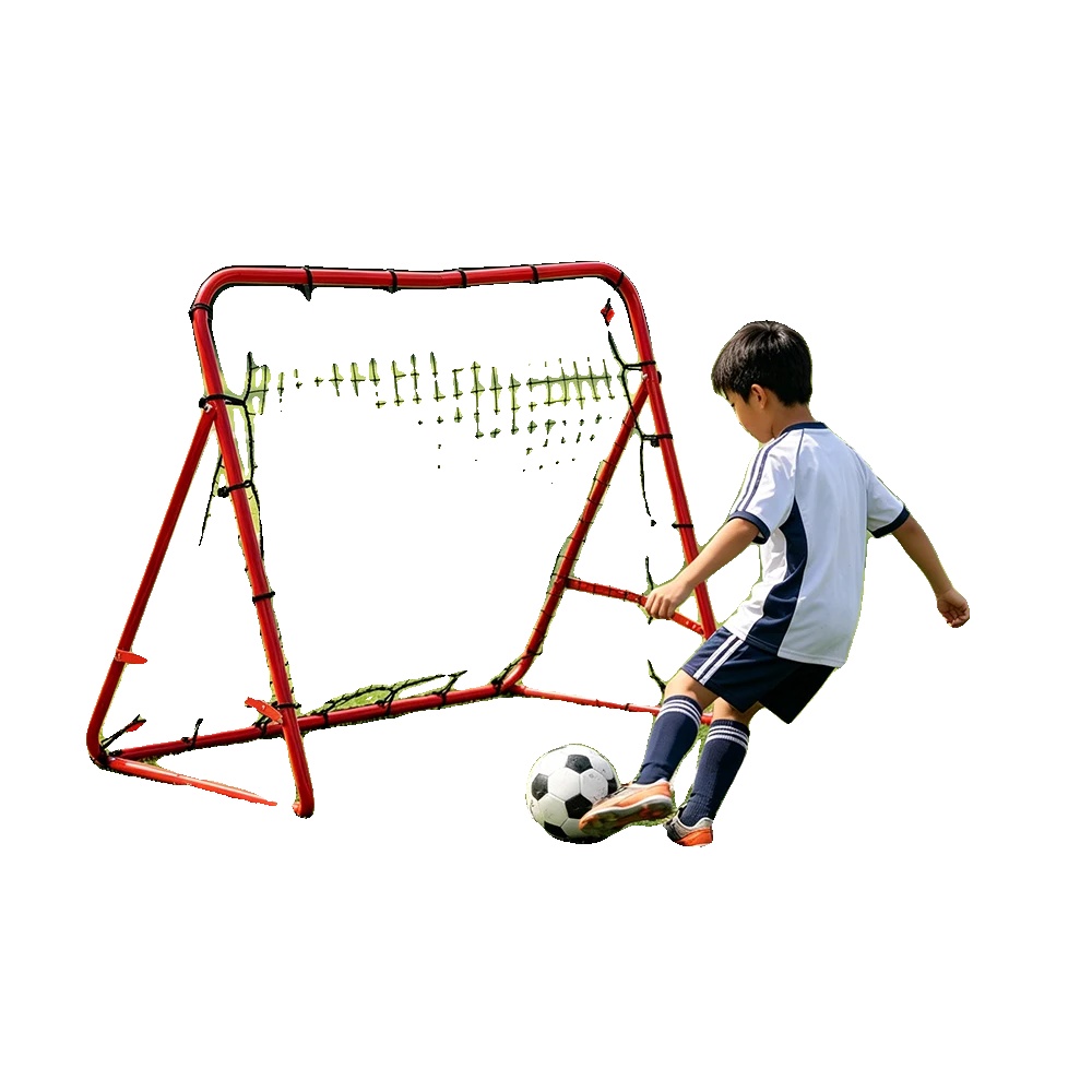 Fußball-rückpraller, 100 X 100 Cm, 4 Verstellbare Winkel, Stoffmaterial, Faltbarer Stahlrahmen, Geeignet Für Verschiedene Fähigkeitsstufen