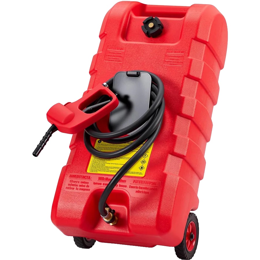 Kraftstofftankwagen, 15 Gallonen Kapazität, Robuste Mobilität, Rot