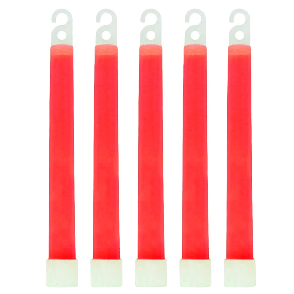 Leuchtstäbe, Notfallgebrauch Im Freien, Freihändiger Haken, 5pcs Rot
