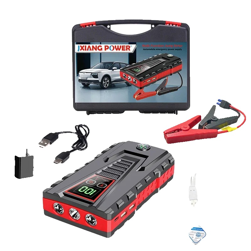 Auto-starthilfe, 600a Spitzenstrom, Tragbarer Luftkompressor, 6000mah(standard)