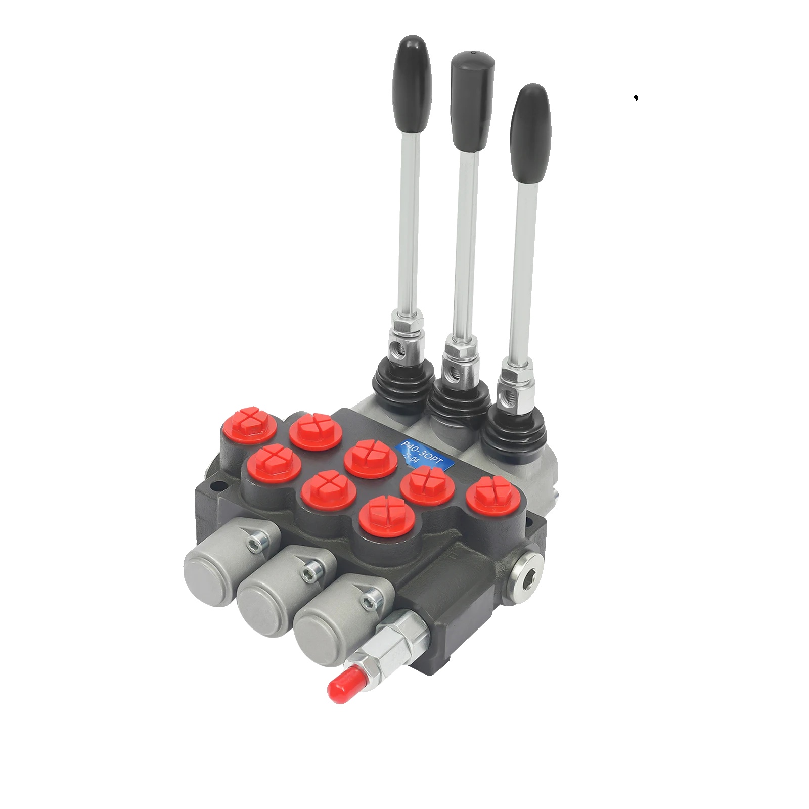 Hydraulisches Richtungssteuerventil, Kompakte Bauweise, Verbesserte Effizienz, Rot