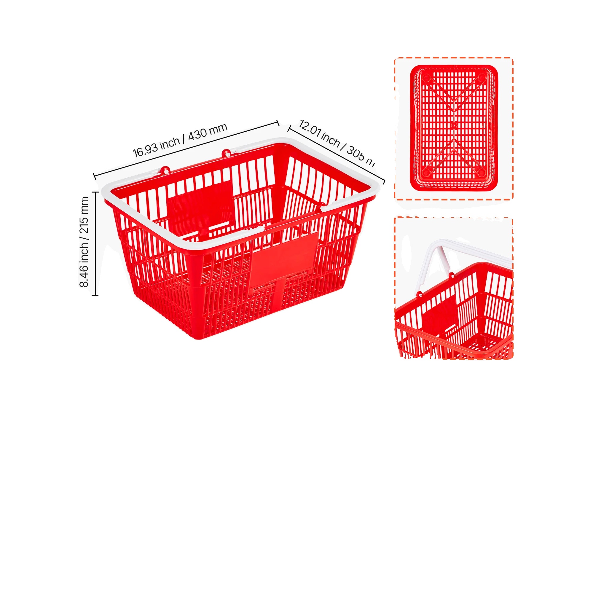 Einkaufswagen, Stapelbar, Ergonomische Griffe, 20 Stück