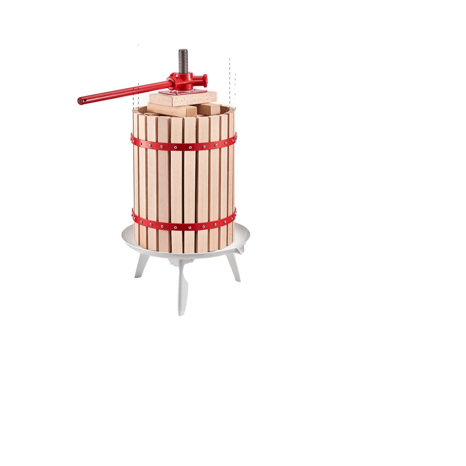 Obstweinpresse, Natürliche Holzbauweise, Effiziente Saftgewinnung, 18l