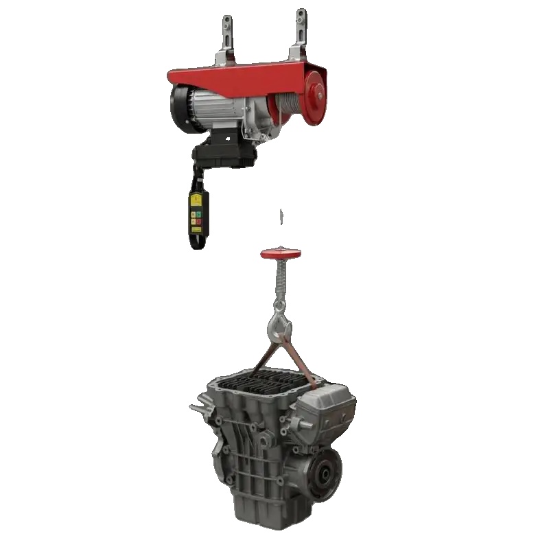 Elektrische Winde, 250 Kg Tragfähigkeit, Funkfernbedienung, Rot