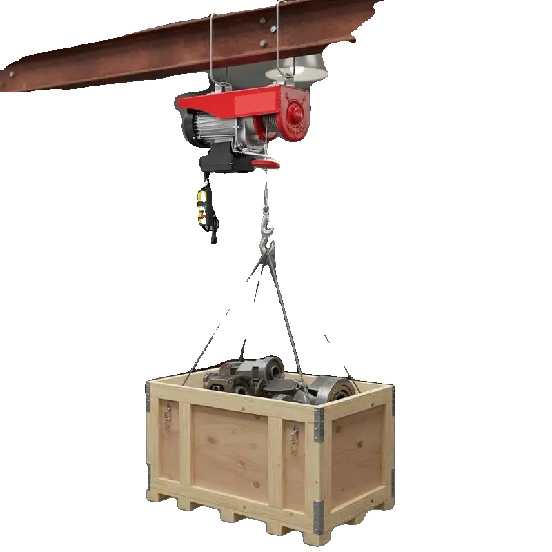 Elektrische Winde, 400 Kg Hebekapazität, Kabellose Fernbedienung, Rot