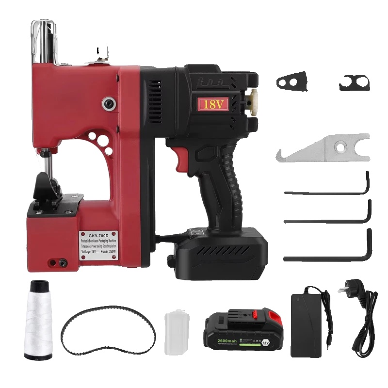 Elektrische Taschen-nähmaschine, Hochgeschwindigkeitsversiegelung, Dual-thread-schneidemodi, Rot