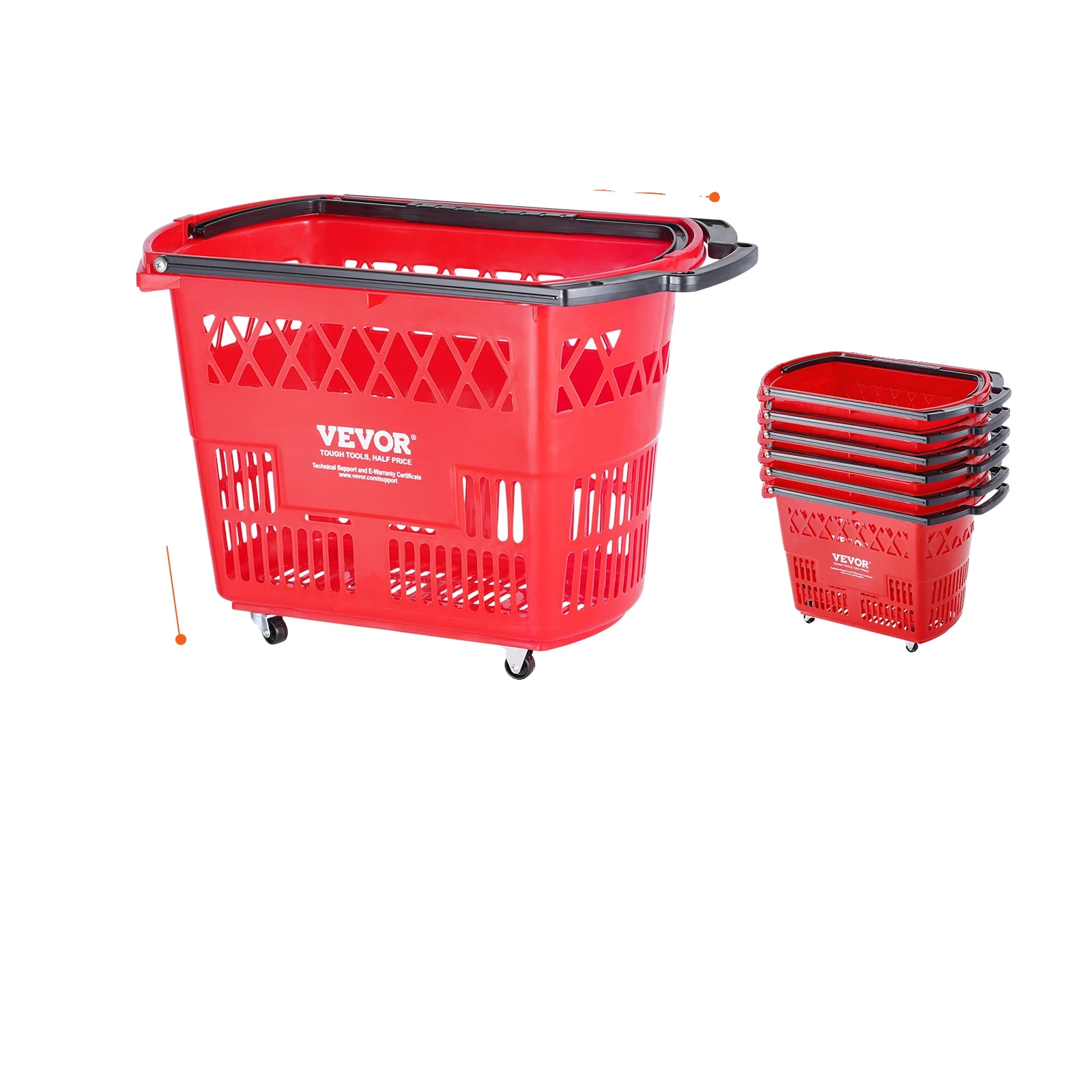 Einkaufswagen, Tragbar, Rollwagen, Rot