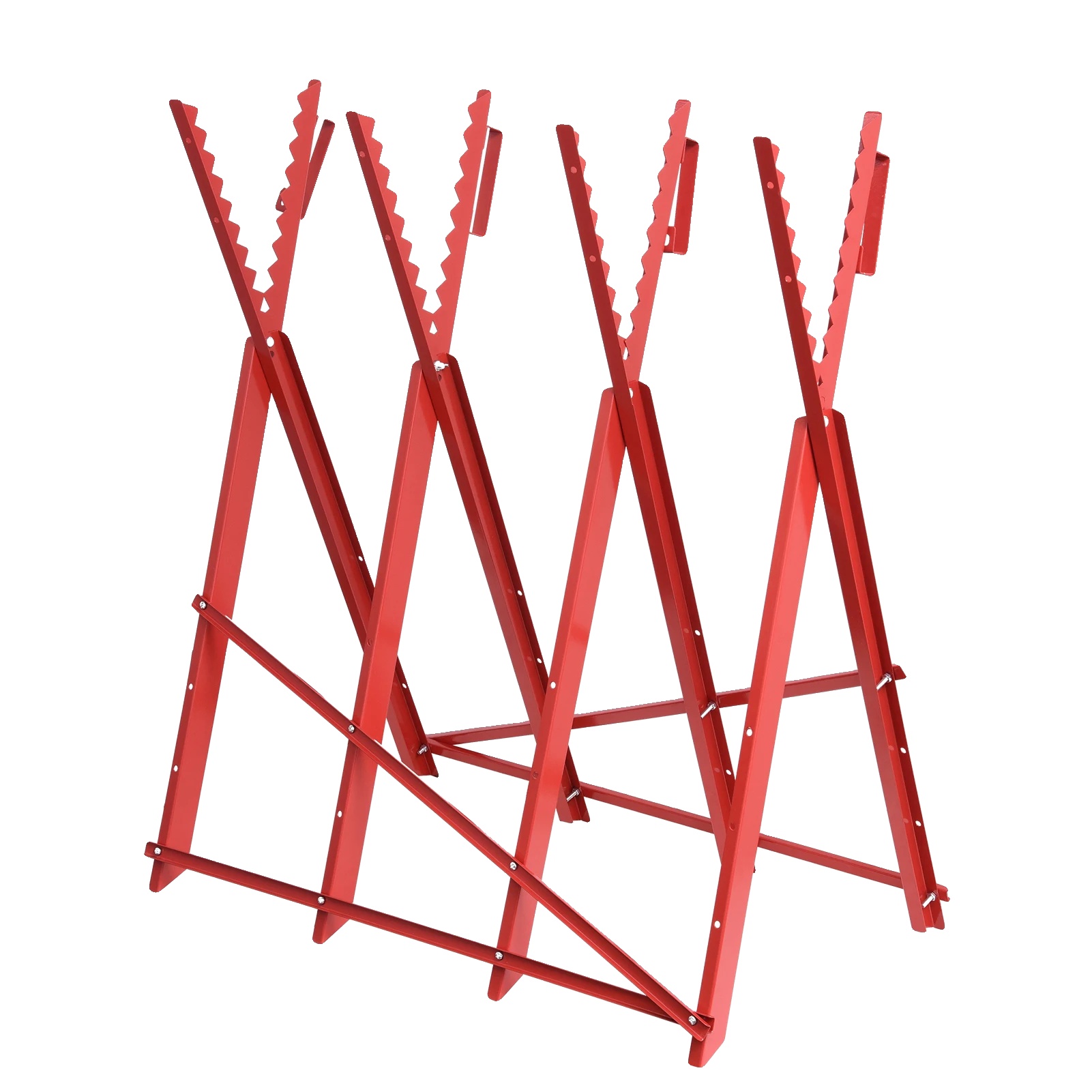 Holzschnittständer, Tragbar, Höhen- Und Breitenverstellbar, Rot