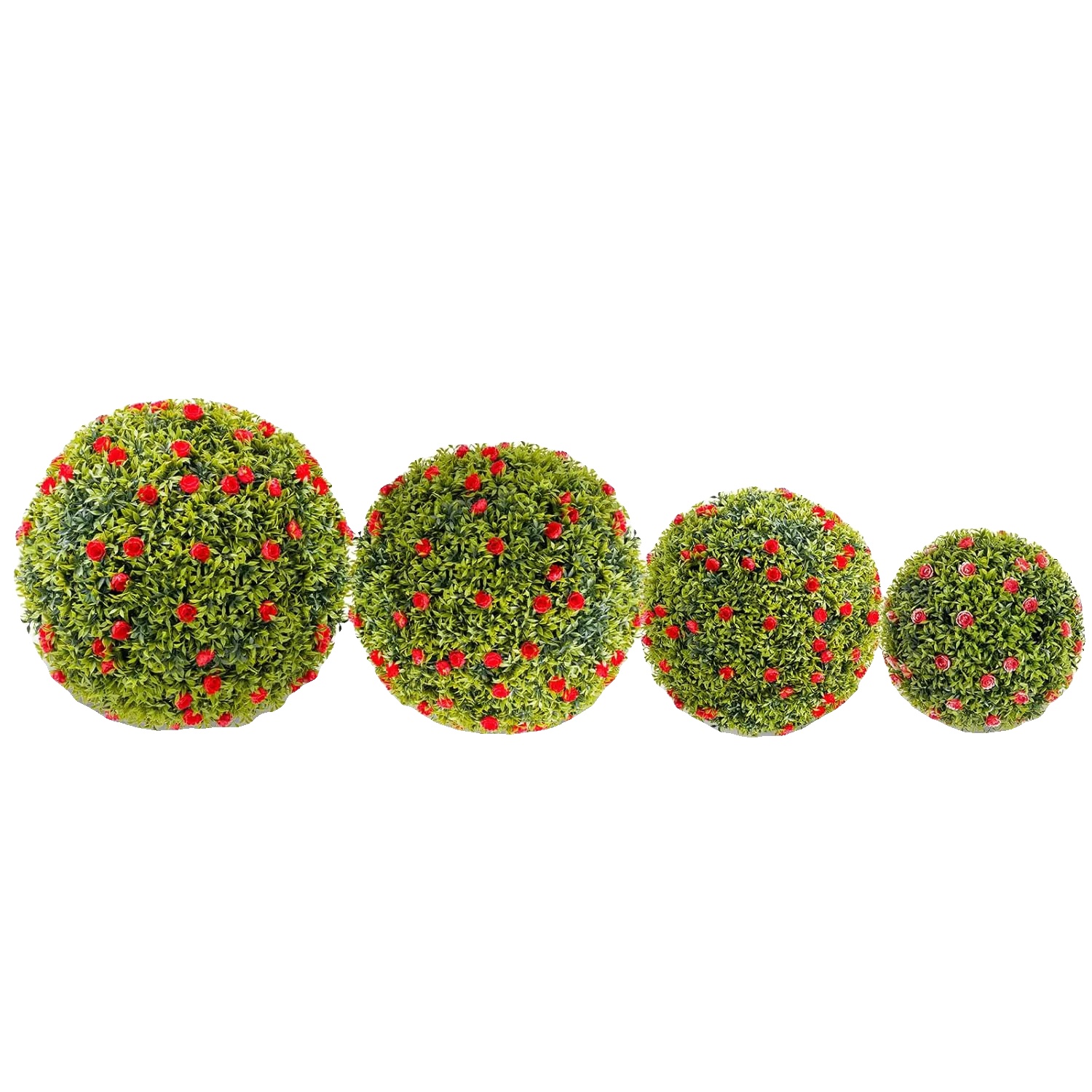 Künstliche Blumenbälle, Langlebiges Pe-material, Einfach Aufzuhängen, Rot-a, 52cm
