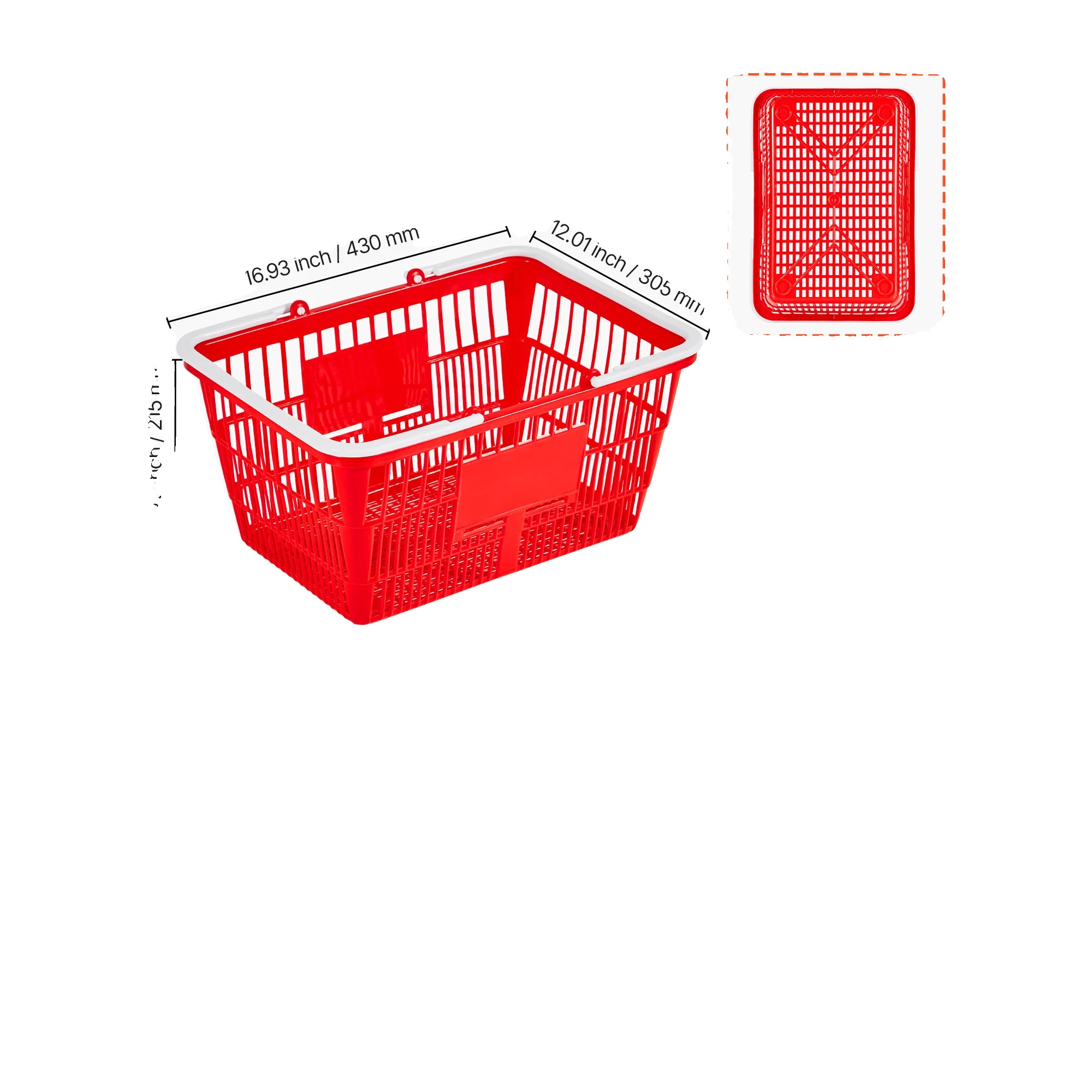 Einkaufswagen, 21l Fassungsvermögen, Stapelbares Design, 12pcs