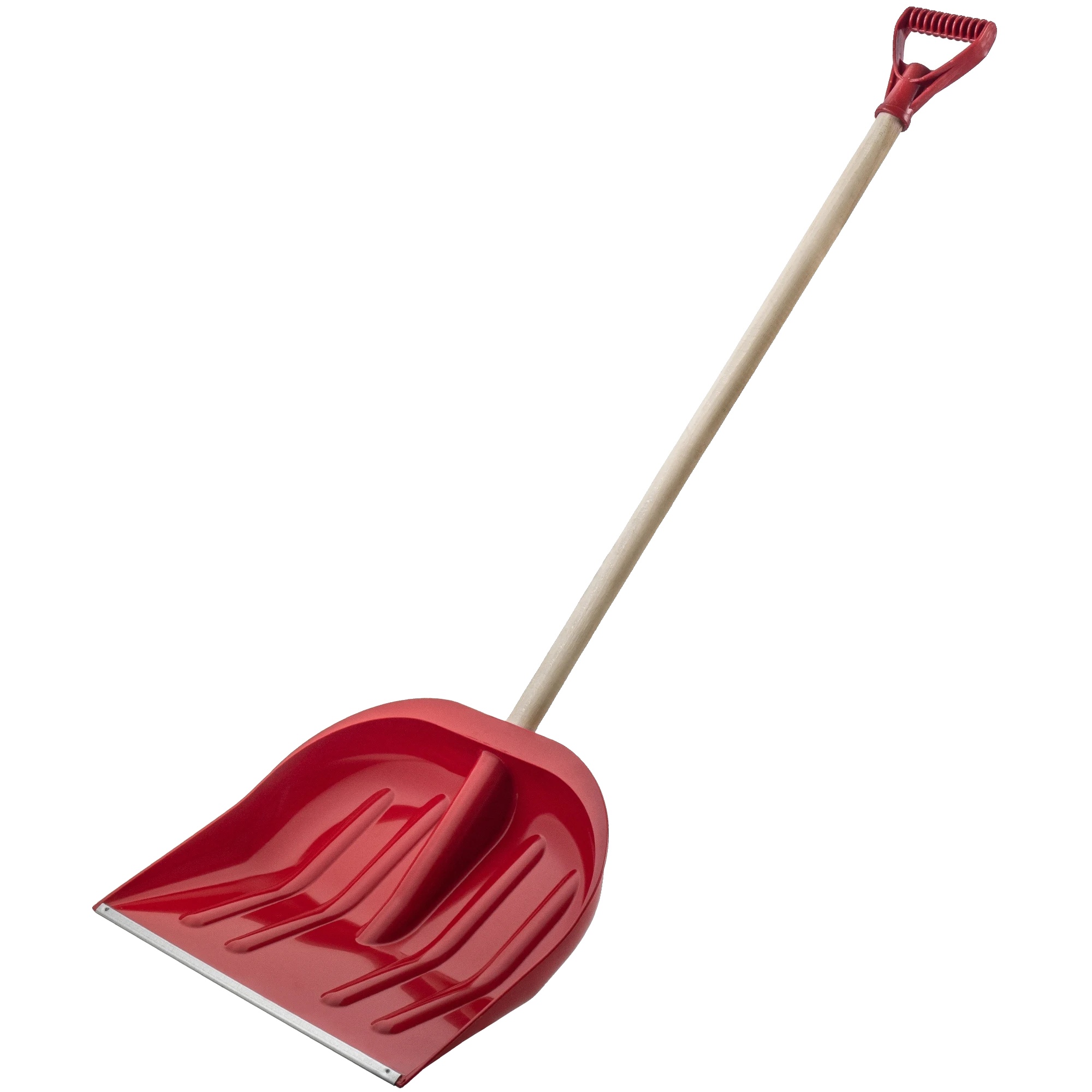 Schneeschaufel, Langlebige Konstruktion, Ergonomischer Griff, Rot