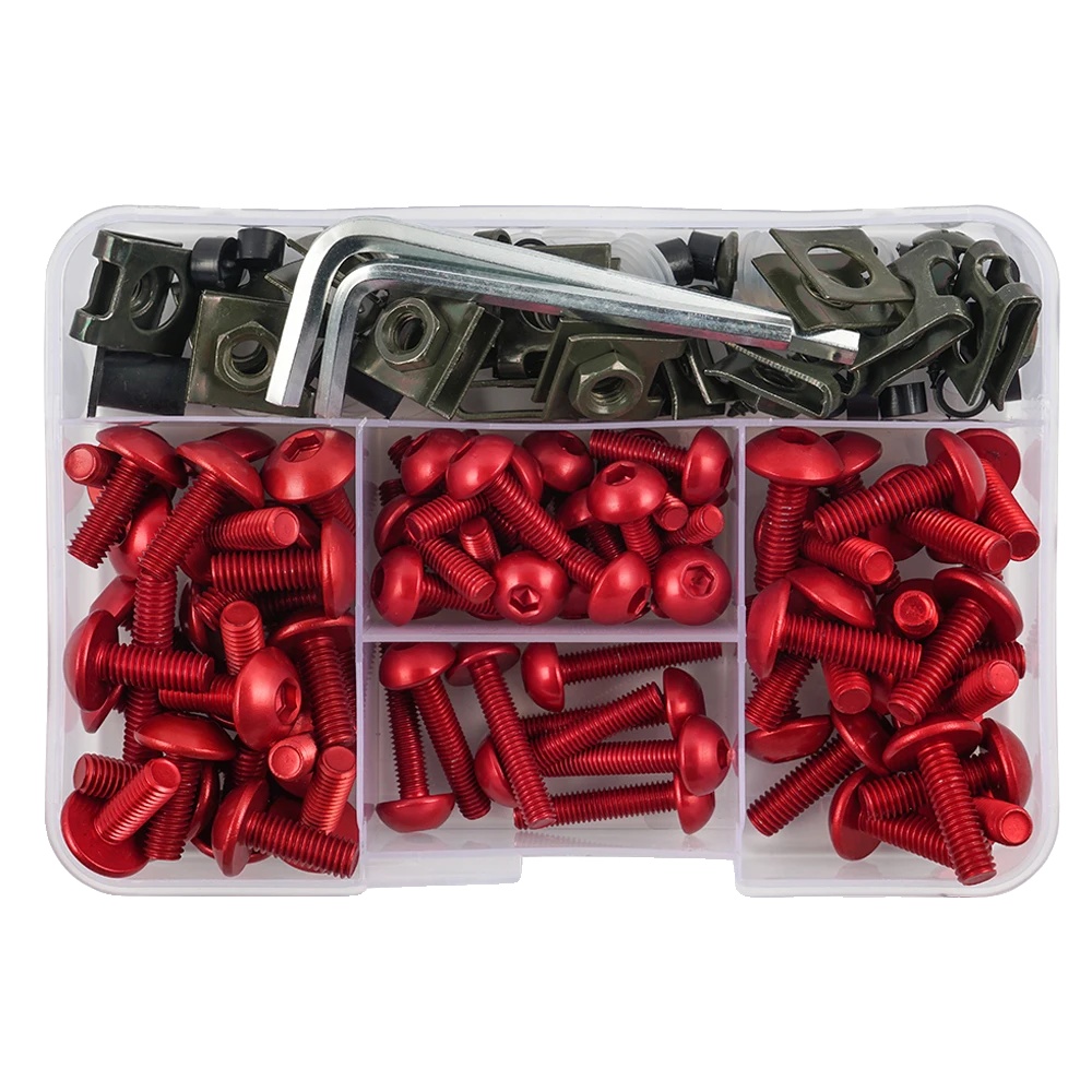 Verkleidungsbolzen-kit, Langlebiges Aluminium, Einfache Installation, Rot