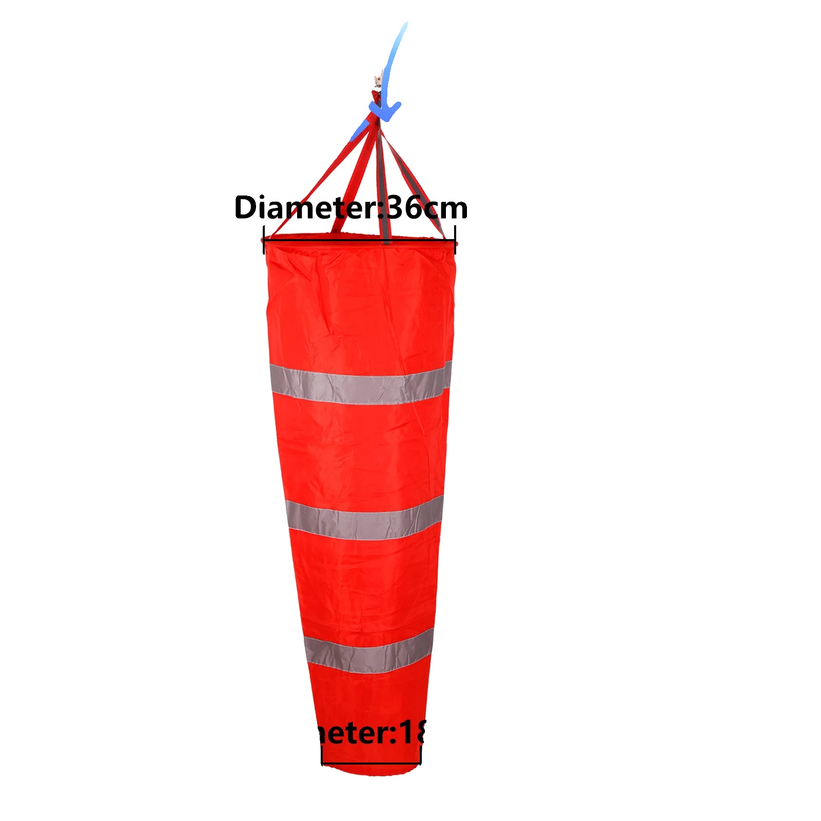 Windsack, Oxford-stoff, Einfach Aufzuhängen, 100cm B