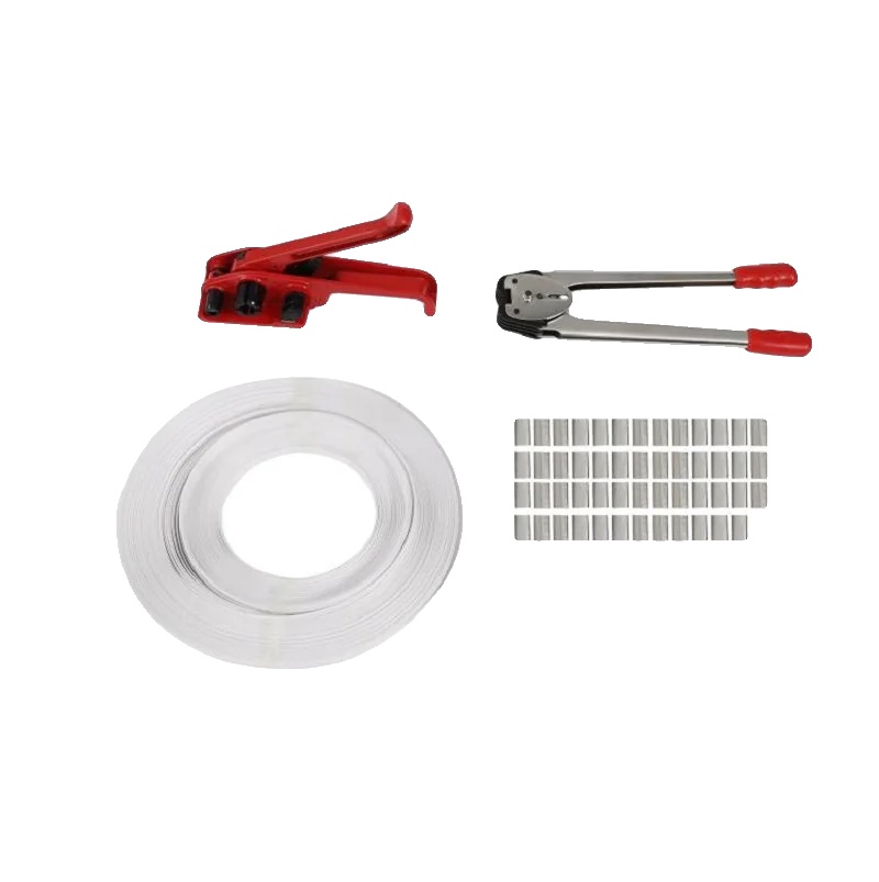 Verpackungsband-kit, 1000n Spannkraft, Bruchfestigkeit 40kg, Geeignet Für 0,4-0,6 Zoll Bänder, Nettogewicht 2,6kg, Paketgröße 37x28x9cm
