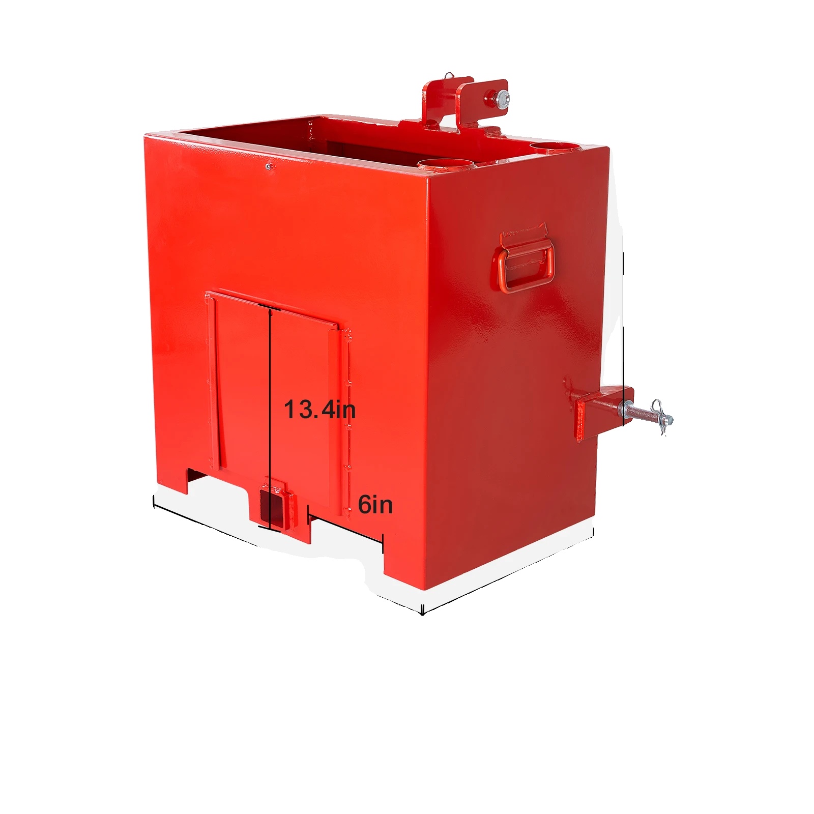 Ballastbox, 800 Lbs Tragfähigkeit, Robuste Stahlkonstruktion, Rot