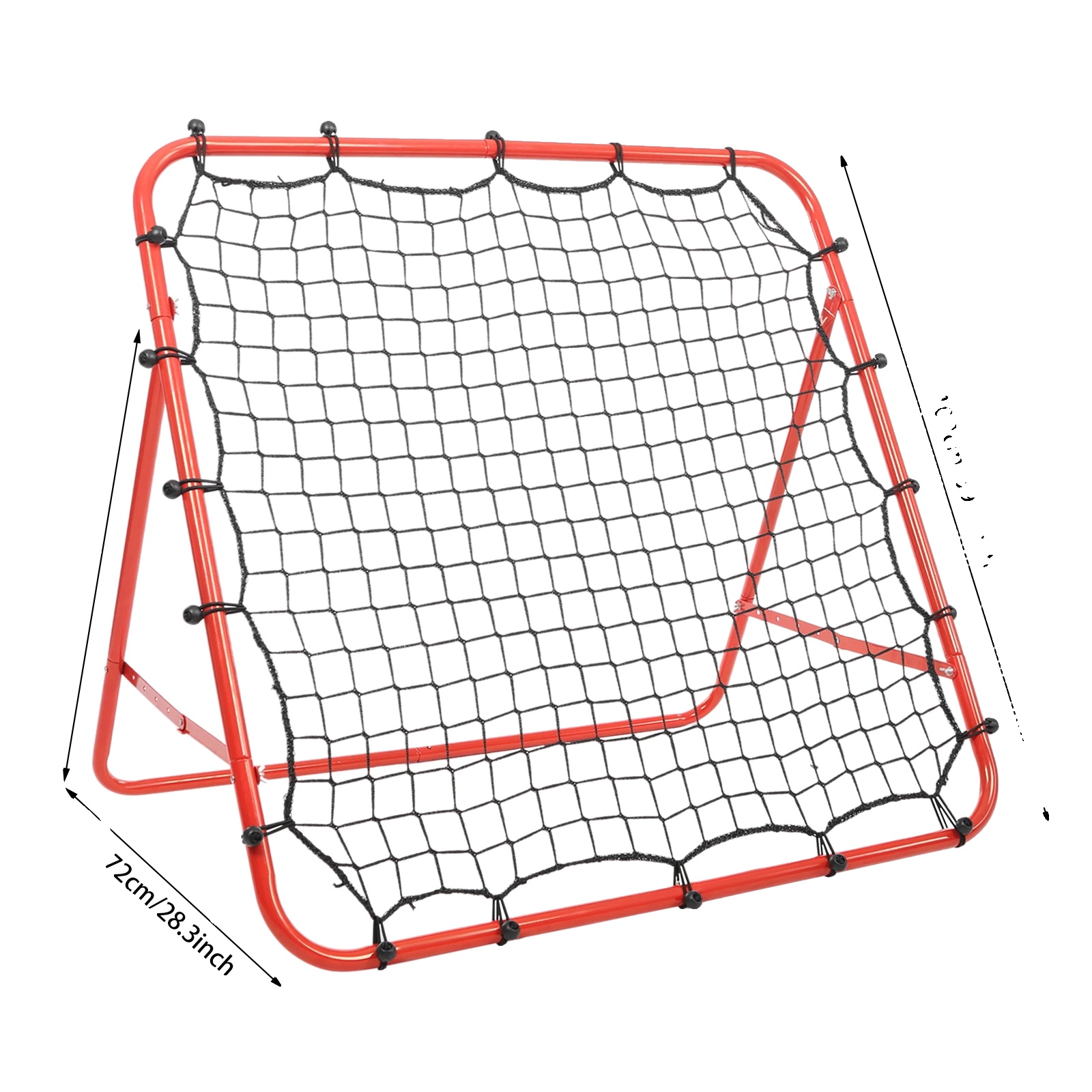 Fußball Rückprallnetz, Langlebige Konstruktion, Verstellbare Winkel, Rot