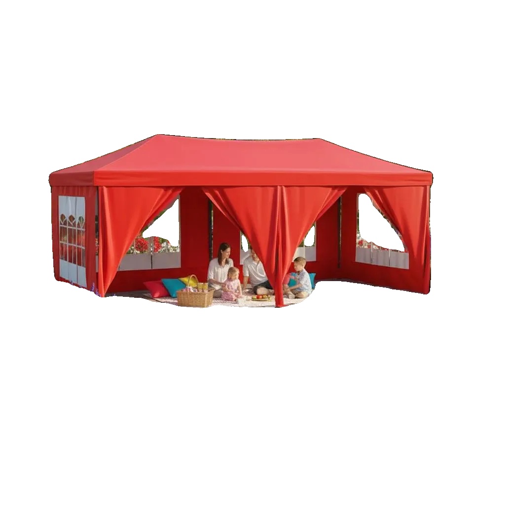 Pop-up Pavillon, Mit Gestell, 3x6 Meter, Strapazierfähiger Stoff, Uv-schutz, Armeegrün