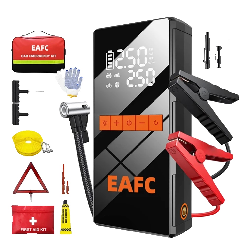Auto-starthilfe, Luftpumpe, Multifunktionales Notfallset, Notfallset